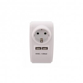 Microfon GSM Profesional Integrat in Fisa Schuko cu Incarcator USB [SPG]